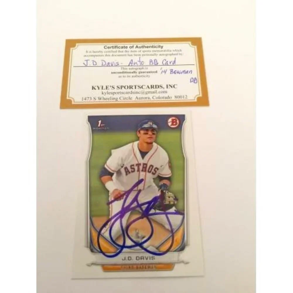 2014 Bowman IP Auto JD Davis Houston Astros RC #DP81 (058)